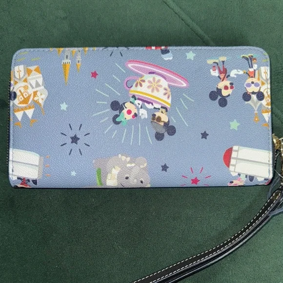 Dooney & Bourke Blue Disney Zip Wallet - Picture 5 of 6